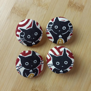 bottoni giapponesi stoffa gatti