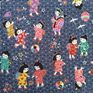 Mascherina lavabile in tessuto giapponese con filtro in TNT – Bimbe kimono