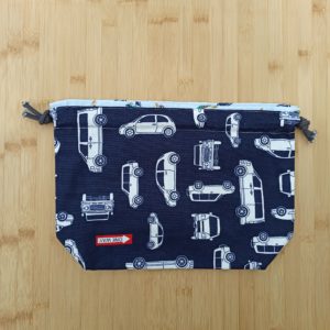 Alternative view of Sacchettino kinchaku in cotone double face - Auto